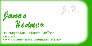 janos widmer business card